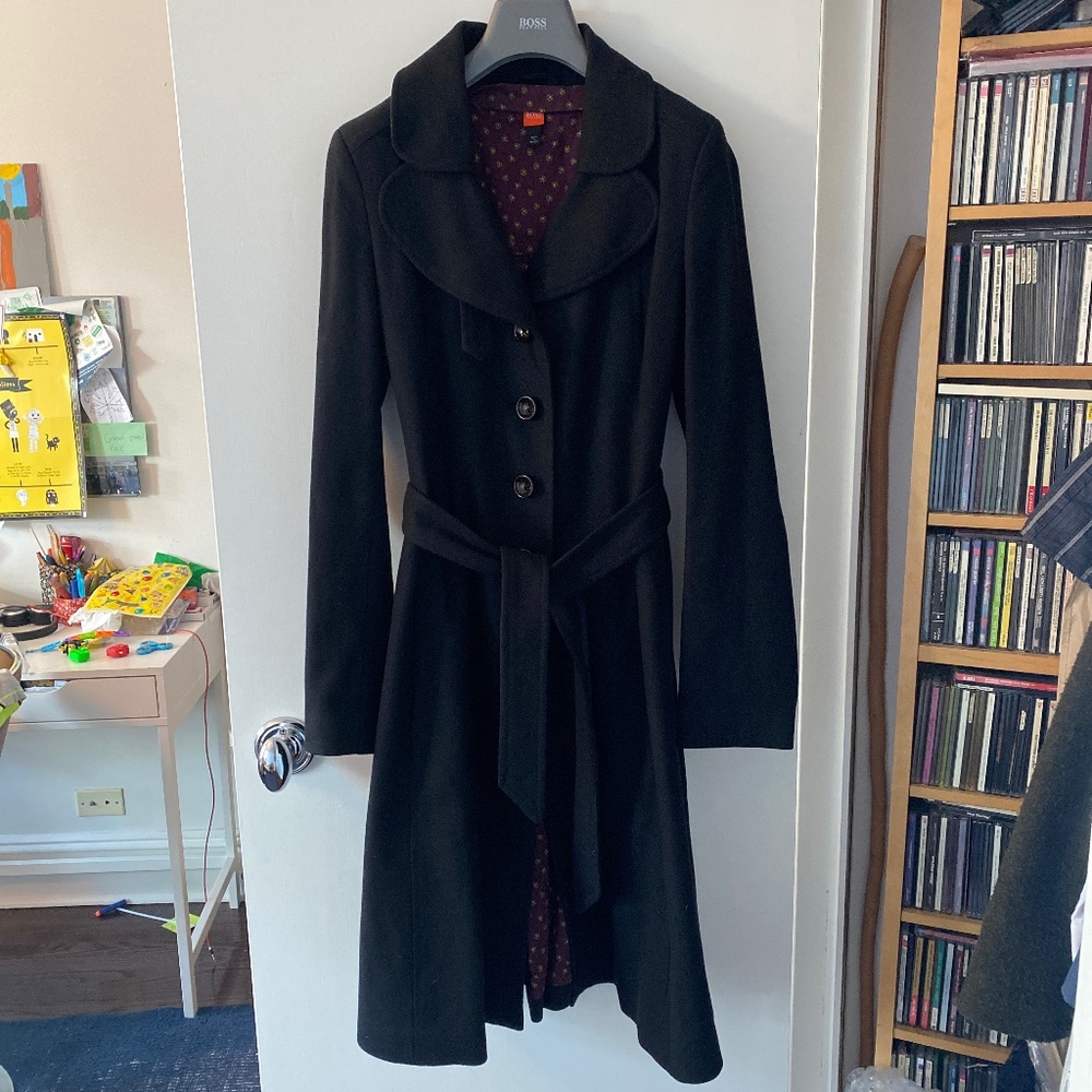 FINAL PRICE: LIKE NEW Hugo Boss (sz 4) wool & cashmere dress coat